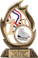 1st Place Flame Color Resin Trophy [7.25 inch]