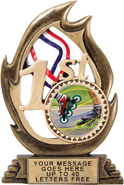 1st Place Flame Color Resin Trophy [7.25 inch]