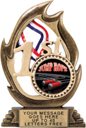 1st Place Flame Color Resin Trophy [7.25 inch]