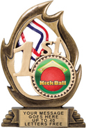 1st Place Flame Color Resin Trophy [7.25 inch]