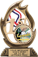 1st Place Flame Color Resin Trophy [7.25 inch]