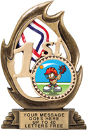 1st Place Flame Color Resin Trophy [7.25 inch]