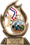 1st Place Flame Color Resin Trophy [7.25 inch]