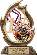 1st Place Flame Color Resin Trophy [7.25 inch]