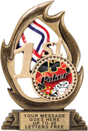 1st Place Flame Color Resin Trophy [7.25 inch]