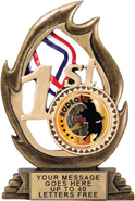 1st Place Flame Color Resin Trophy [7.25 inch]