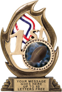 1st Place Flame Color Resin Trophy [7.25 inch]