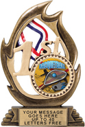 1st Place Flame Color Resin Trophy [7.25 inch]