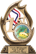 1st Place Flame Color Resin Trophy [7.25 inch]