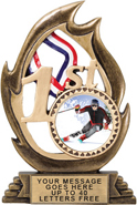 1st Place Flame Color Resin Trophy [7.25 inch]