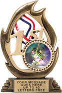 1st Place Flame Color Resin Trophy [7.25 inch]