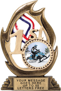 1st Place Flame Color Resin Trophy [7.25 inch]