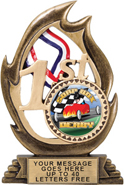 1st Place Flame Color Resin Trophy [7.25 inch]