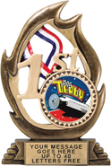 1st Place Flame Color Resin Trophy [7.25 inch]