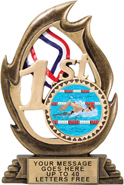 1st Place Flame Color Resin Trophy [7.25 inch]