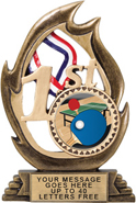 1st Place Flame Color Resin Trophy [7.25 inch]