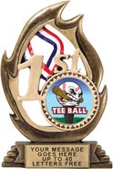 1st Place Flame Color Resin Trophy [7.25 inch]