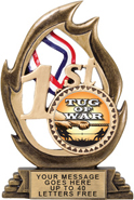 1st Place Flame Color Resin Trophy [7.25 inch]