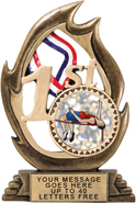 1st Place Flame Color Resin Trophy [7.25 inch]