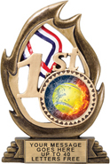 1st Place Flame Color Resin Trophy [7.25 inch]
