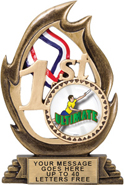1st Place Flame Color Resin Trophy [7.25 inch]
