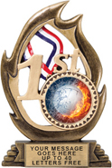 1st Place Flame Color Resin Trophy [7.25 inch]
