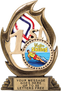 1st Place Flame Color Resin Trophy [7.25 inch]