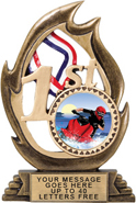 1st Place Flame Color Resin Trophy [7.25 inch]