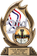 2nd Place Flame Color Resin Trophy