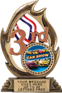 3rd Place Flame Color Resin Trophy