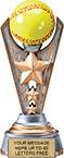 Softball Triple-Star Victory Resin Trophy