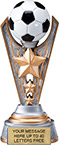 Soccer Triple-Star Victory Resin Trophy
