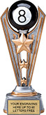 Billiards 8-Ball Triple-Star Victory Resin Trophy