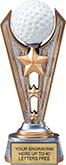 Golf Triple-Star Victory Resin Trophy
