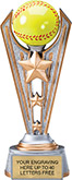 Softball Triple-Star Victory Resin Trophy