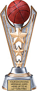 Basketball Triple-Star Victory Resin Trophy