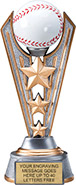 Baseball Triple-Star Victory Resin Trophy