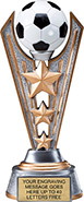 Soccer Triple-Star Victory Resin Trophy