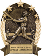 Baseball Gold Star Resin