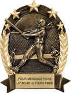 Softball Gold Star Resin Trophy [6.25 inch]