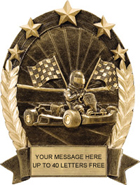Go Kart Gold Star Resin Trophy