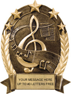 Music Gold Star Resin Trophy [6.25 inch]