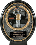 BBQ Oval Wreath Resin Trophy