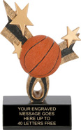 Basketball Ribbon Star Resin