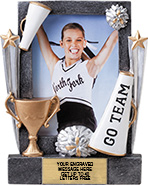Cheer Painted Resin Photo Frame