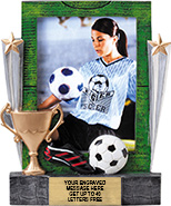 Soccer Painted Resin Photo Frame