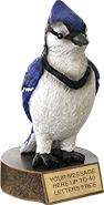 Blue Jay Colorful Resin Trophy