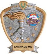 Victory Insert Award Sport Legend Shield Resin Trophy [7.5 x 8.5 inch]