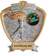 Victory Insert Award Sport Legend Shield Resin Trophy [7.5 x 8.5 inch]