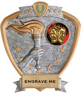 Victory Insert Award Sport Legend Shield Resin Trophy [7.5 x 8.5 inch]